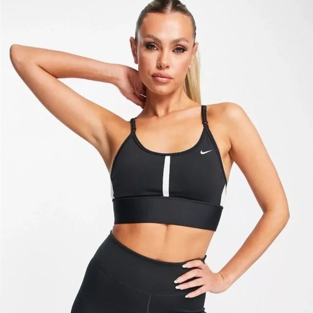 Nike Training Indy Dri-FIT Longline Sports Bra - Size S